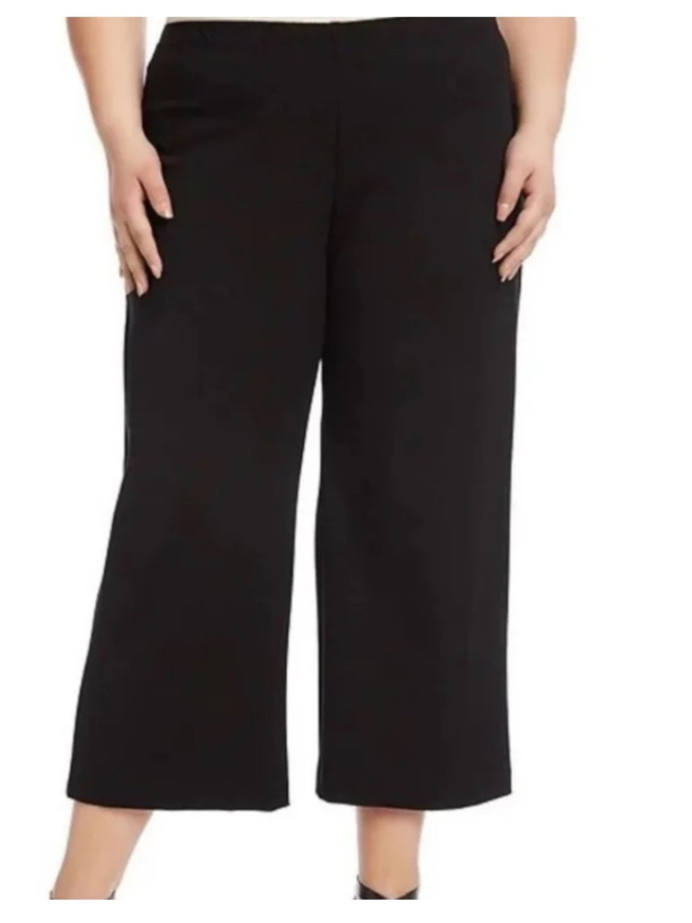 Karen Kane Brooklyn wide leg cropped pants black XL professional staple capsule - Picture 3 of 12